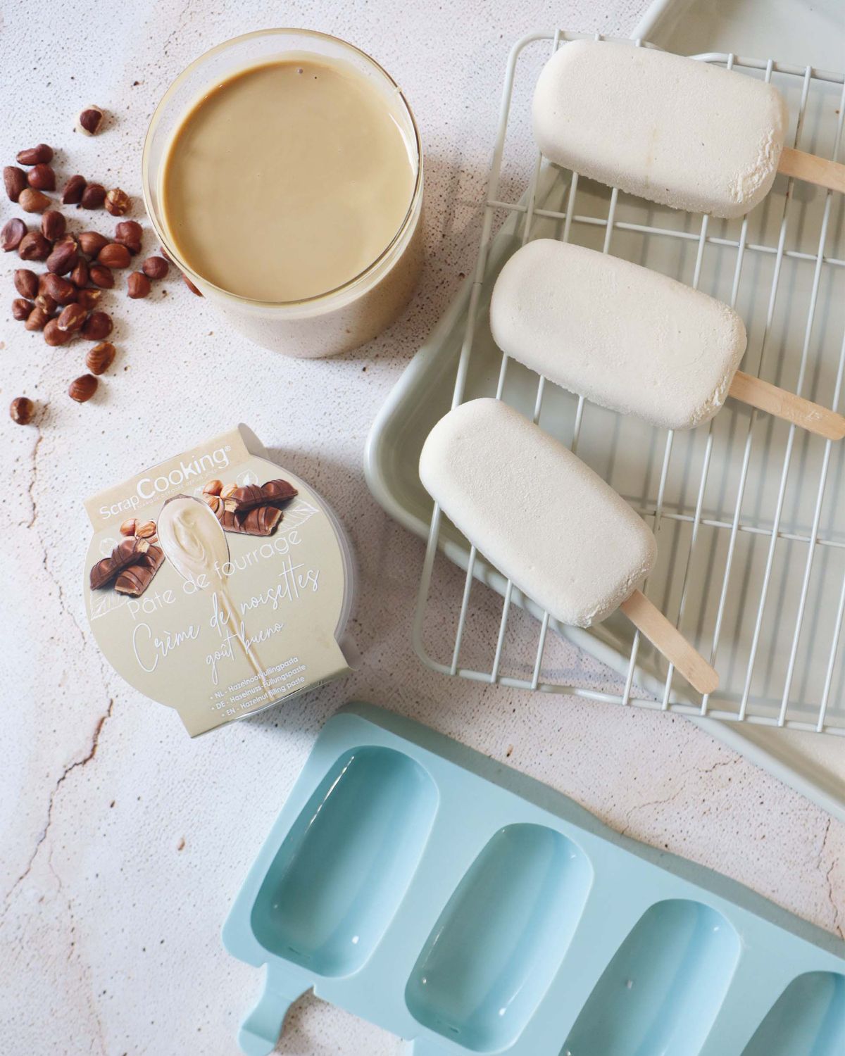 glace magnum maison à la vanille et noisette